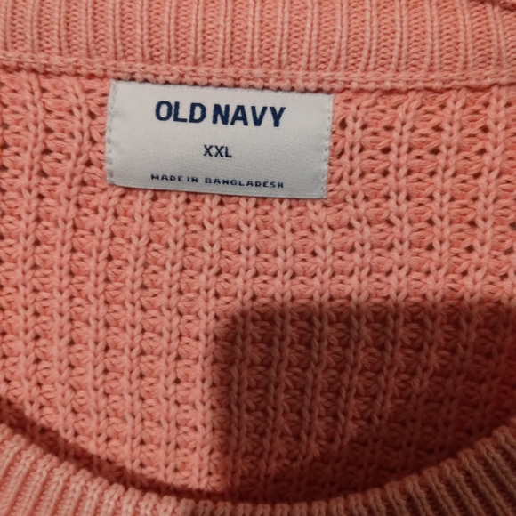 Old Navy Size XXL Pink Knit Crew Neck Sweater - Picture 3 of 3